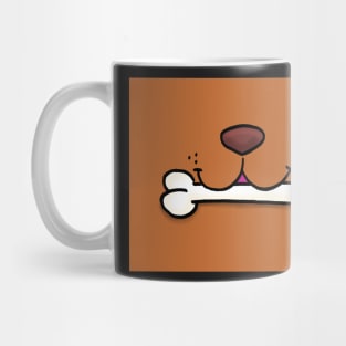 Dog Mouth With Bone Face Mask Mug